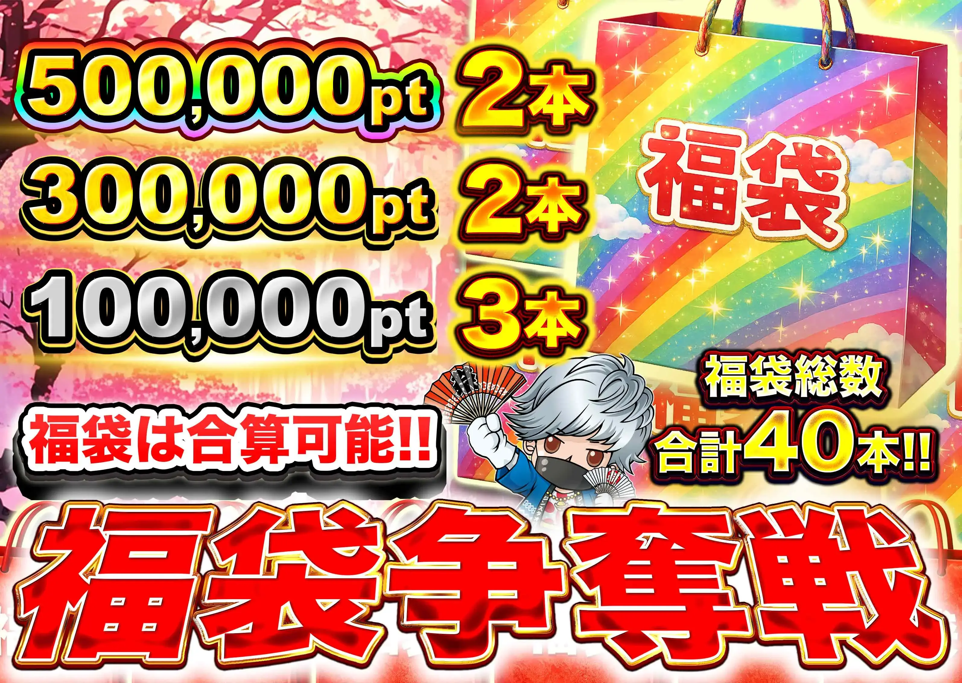 1日1回 ビギナー限定!ログインボーナスガチャ 最低510pt保証  10%の確率で700pt!!